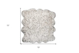 6' X 6' Ombre Grey Faux Fur Washable Non Skid Area Rug - Homeroots - Flyclothing LLC