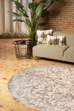 6' X 6' Ombre Chocolate Round Faux Fur Washable Non Skid Area Rug - Homeroots