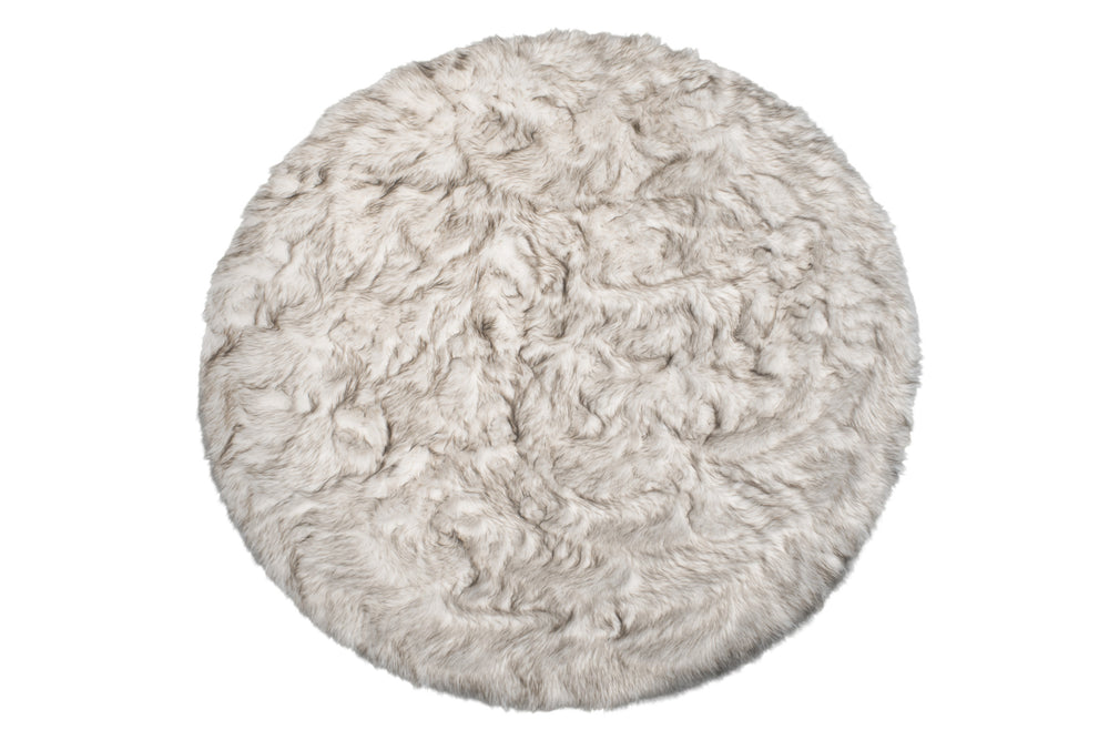 6' X 6' Ombre Chocolate Round Faux Fur Washable Non Skid Area Rug - Homeroots