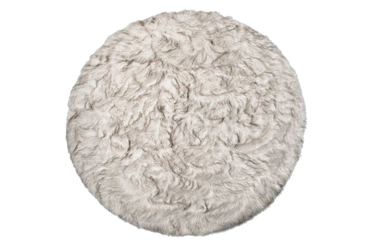 6' X 6' Ombre Chocolate Round Faux Fur Washable Non Skid Area Rug - Homeroots - Flyclothing LLC