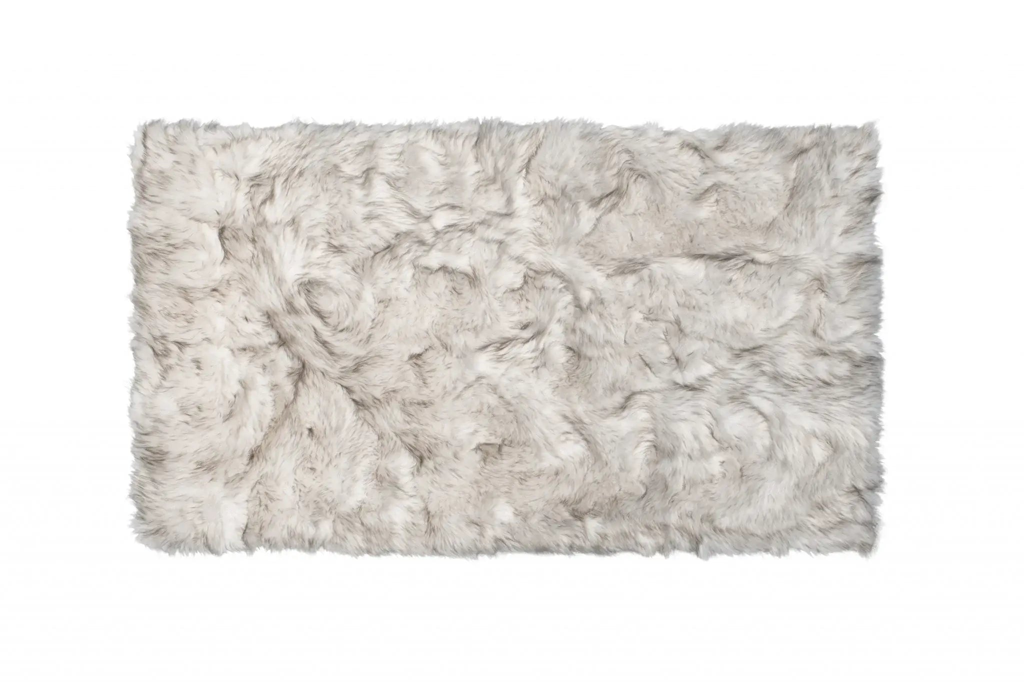 3' X 5' Chocolate Faux Fur Ombre Non Skid Area Rug - Homeroots - Flyclothing LLC