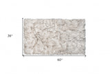 3' X 5' Chocolate Faux Fur Ombre Non Skid Area Rug
