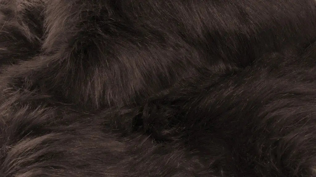 3' X 5' Chocolate Faux Fur Non Skid Area Rug - Homeroots - Flyclothing LLC