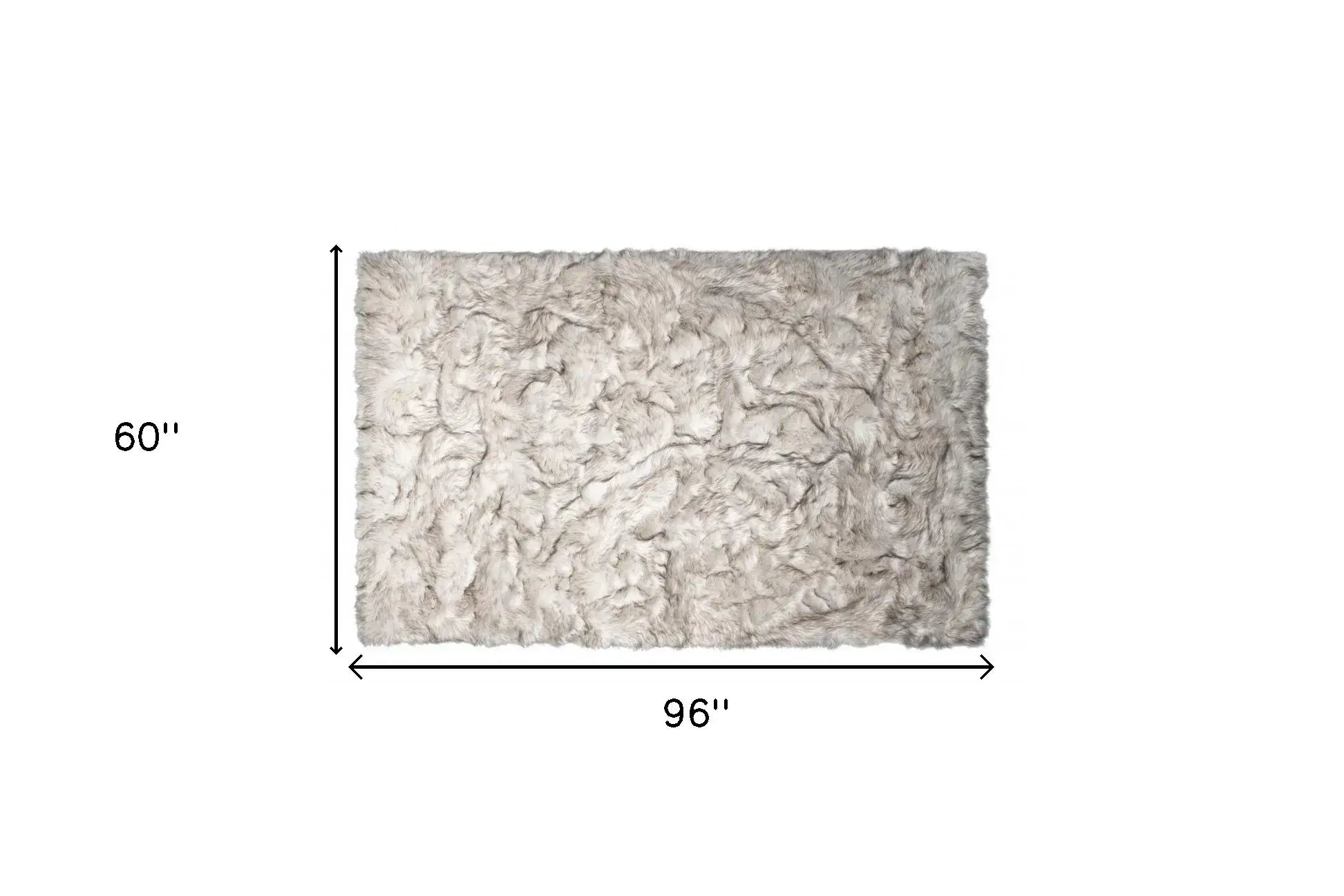5' X 8' Chocolate Faux Fur Ombre Non Skid Area Rug - Homeroots - Flyclothing LLC