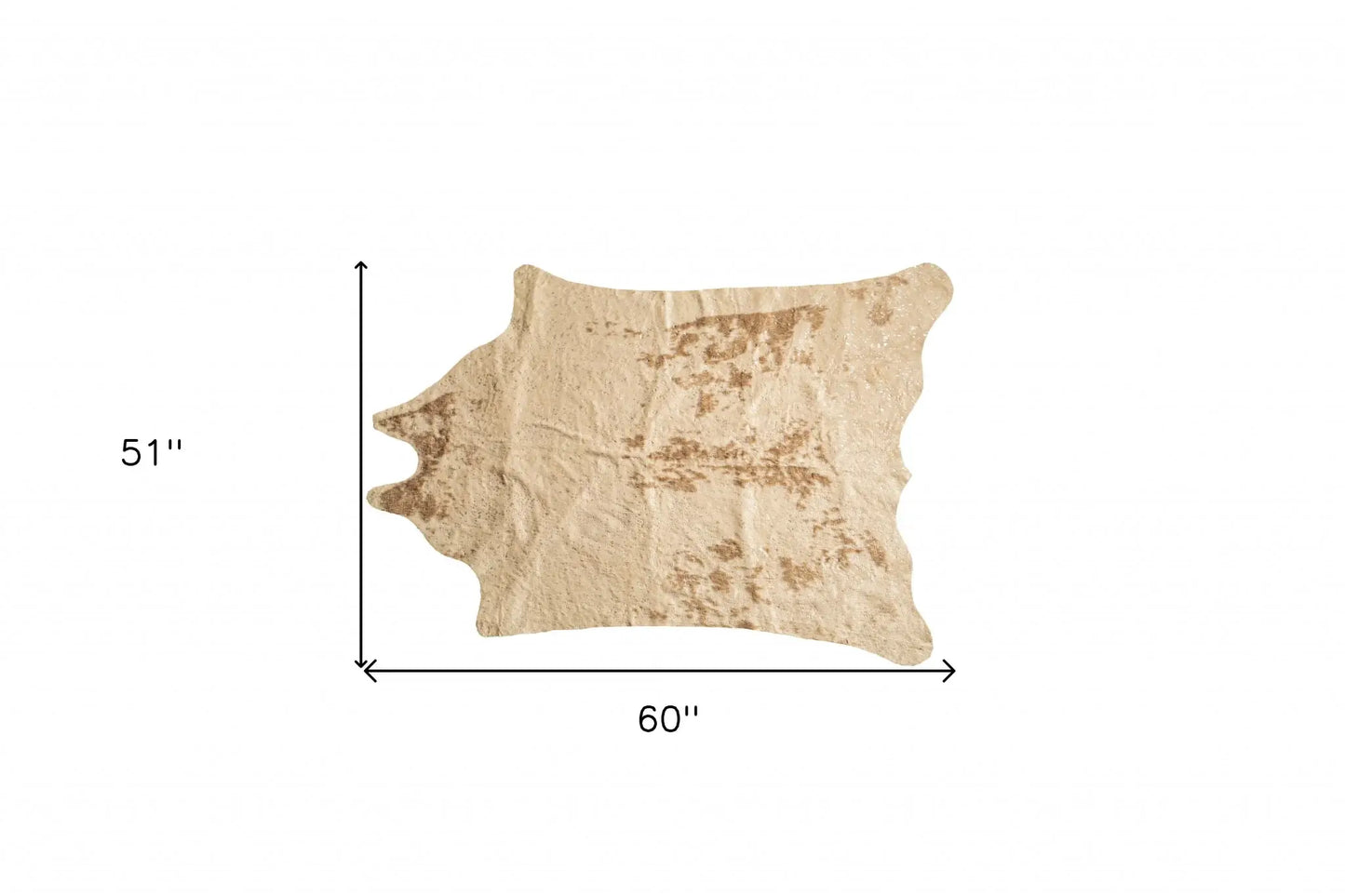 4' X 5' Off White And Silver Faux Cowhide Non Skid Area Rug - Homeroots - Flyclothing LLC