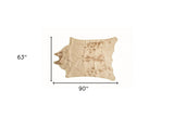 5' X 8' Off White And Silver Faux Cowhide Washable Non Skid Area Rug - Homeroots - Flyclothing LLC