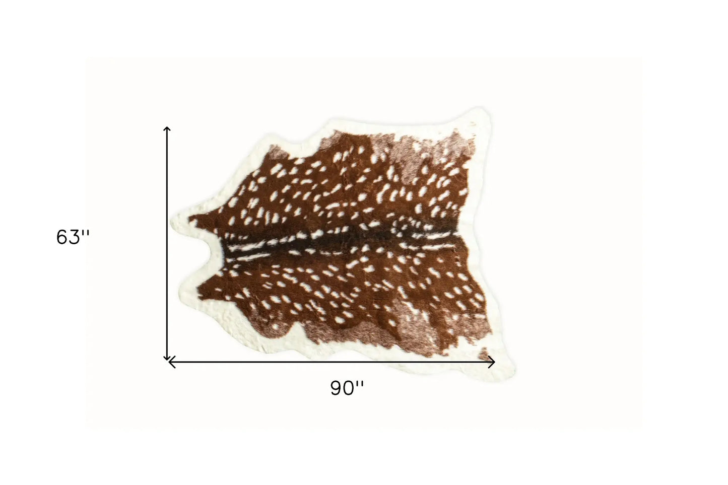 5' X 8' Off White And Brown Faux Cowhide Tufted Washable Non Skid Area Rug - Homeroots - Flyclothing LLC