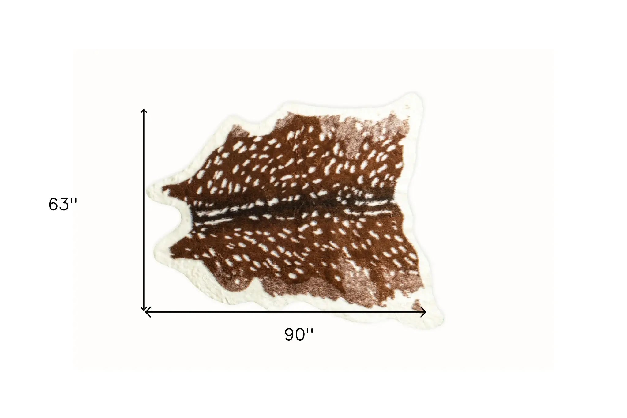 5' X 8' Off White And Brown Faux Cowhide Tufted Washable Non Skid Area Rug - Homeroots - Flyclothing LLC