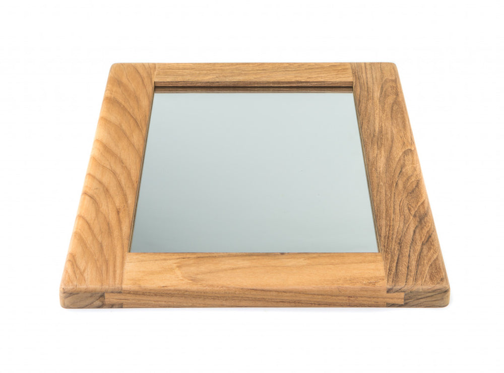 15" Brown Accent Solid Wood Mirror - Homeroots - Flyclothing LLC