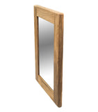 15" Brown Accent Solid Wood Mirror - Homeroots