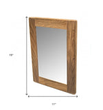 15" Brown Accent Solid Wood Mirror - Homeroots - Flyclothing LLC