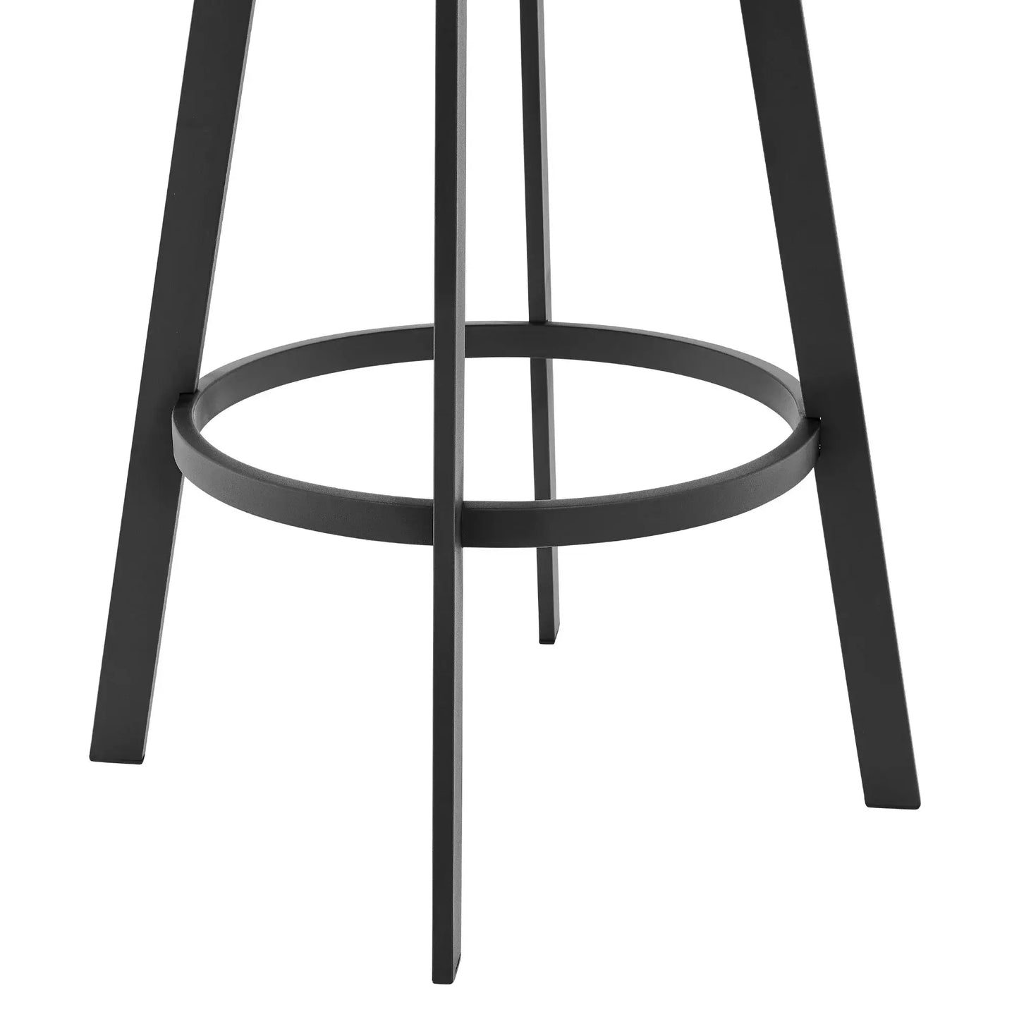26" Gray And Black Iron Swivel Low Back Counter Height Bar Chair - Homeroots - Flyclothing LLC