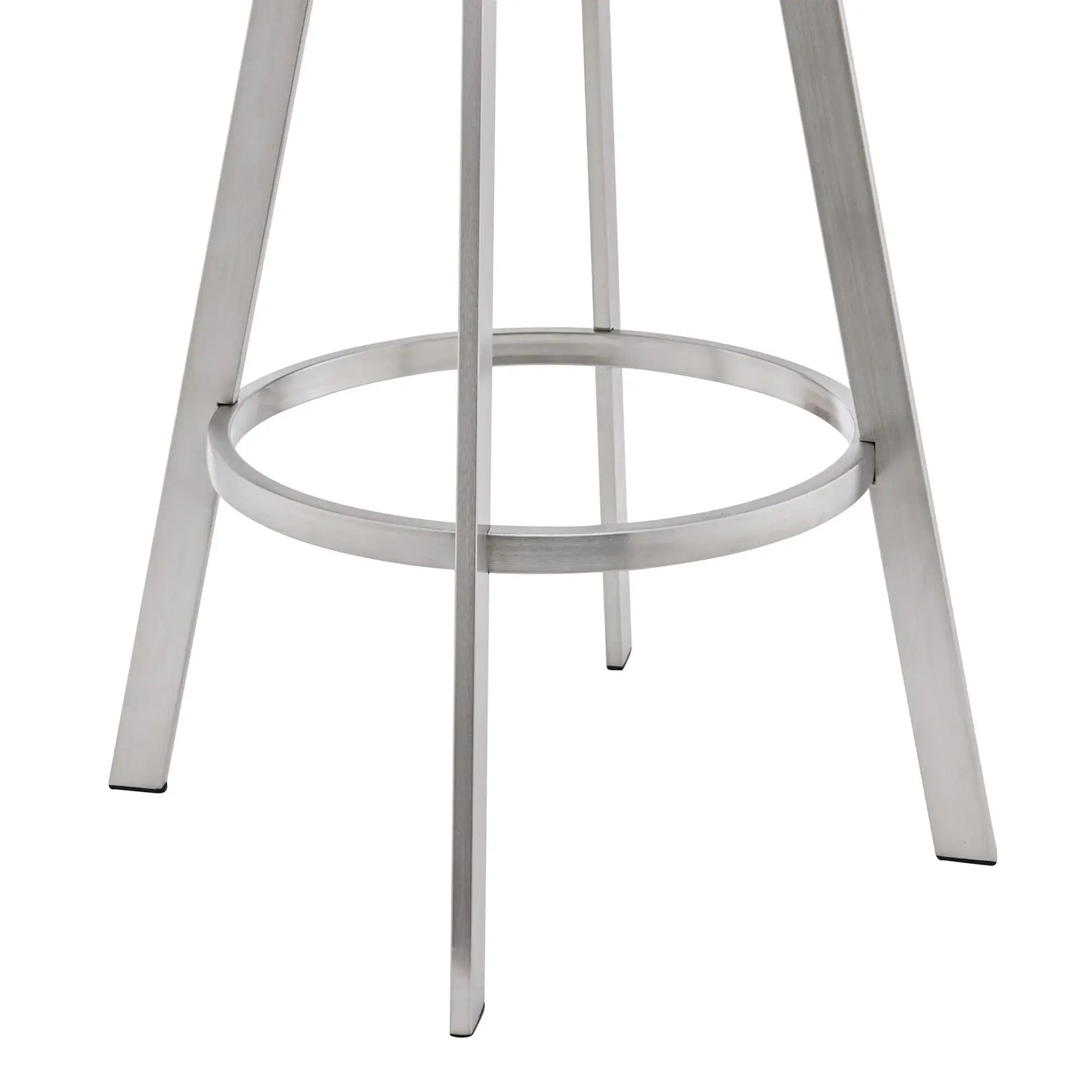 29" Gray And Silver Iron Swivel Backless Bar Height Bar Chair - Homeroots - Flyclothing LLC