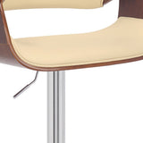 25" Cream And Silver Iron Swivel Adjustable Height Bar Chair - Homeroots - Flyclothing LLC