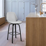 26" Gray And Black Iron Swivel Counter Height Bar Chair - Homeroots - Flyclothing LLC