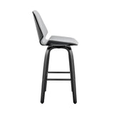 26" Gray And Black Iron Swivel Counter Height Bar Chair - Homeroots