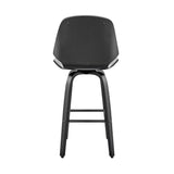 26" Gray And Black Iron Swivel Counter Height Bar Chair - Homeroots - Flyclothing LLC