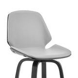 26" Gray And Black Iron Swivel Counter Height Bar Chair - Homeroots - Flyclothing LLC