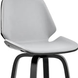 26" Gray And Black Iron Swivel Counter Height Bar Chair - Homeroots - Flyclothing LLC