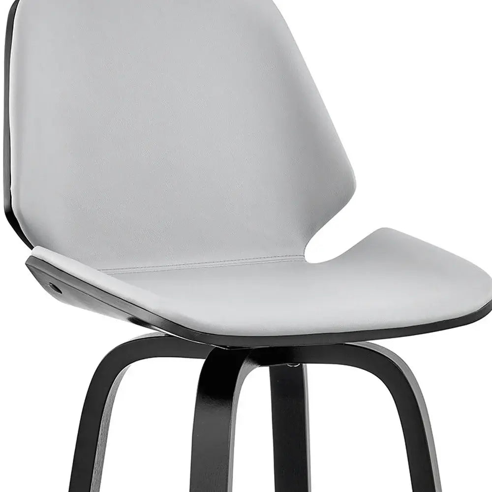 26" Gray And Black Iron Swivel Counter Height Bar Chair - Homeroots - Flyclothing LLC