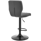 25" Gray And Black Iron Swivel Adjustable Height Bar Chair - Homeroots - Flyclothing LLC