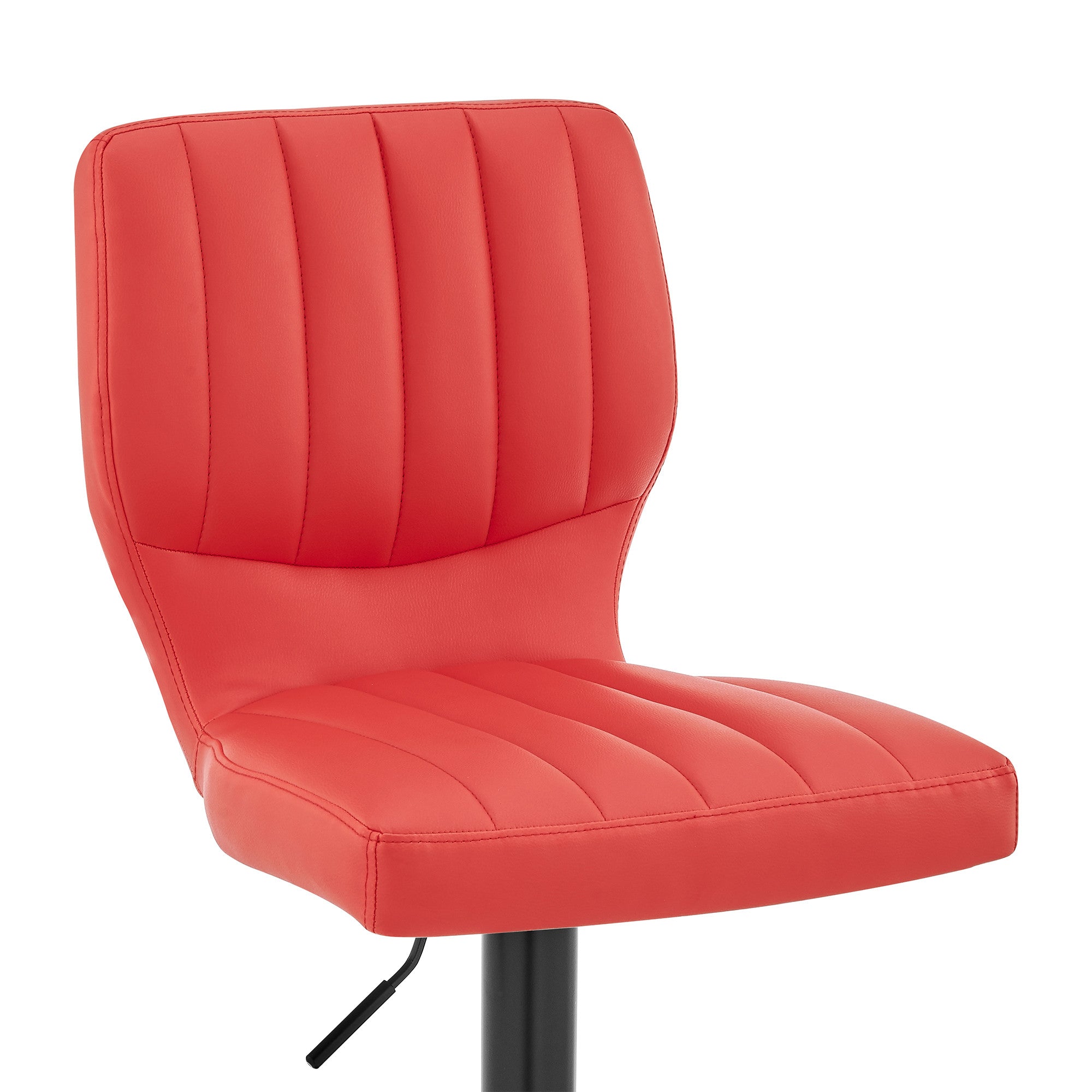 25" Red And Black Iron Swivel Adjustable Height Bar Chair - Homeroots - Flyclothing LLC