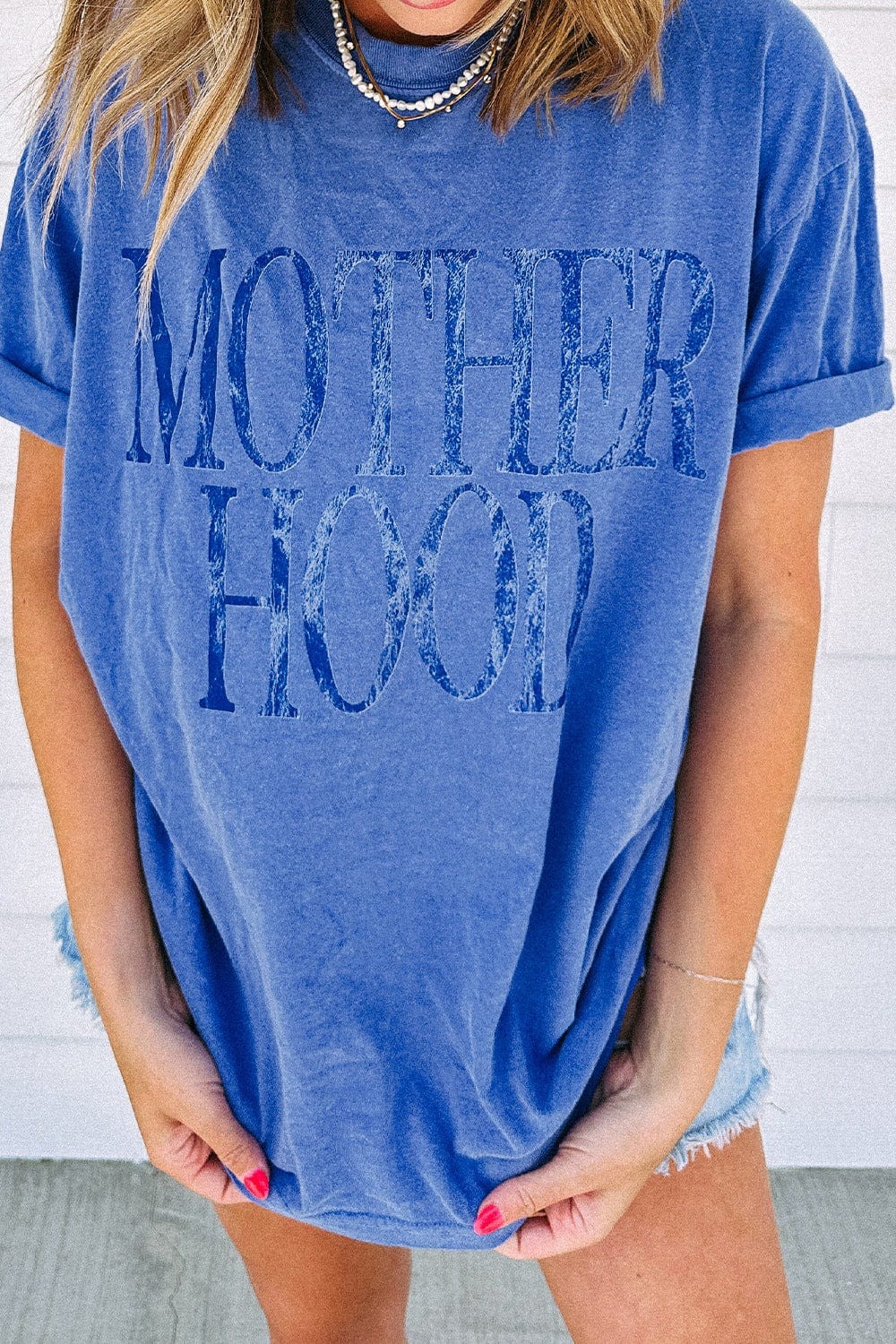 MOTHERHOOD Letter Graphic T-Shirt - Trendsi