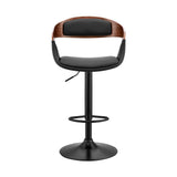 24" Black Iron Swivel Low Back Adjustable Height Bar Chair - Homeroots