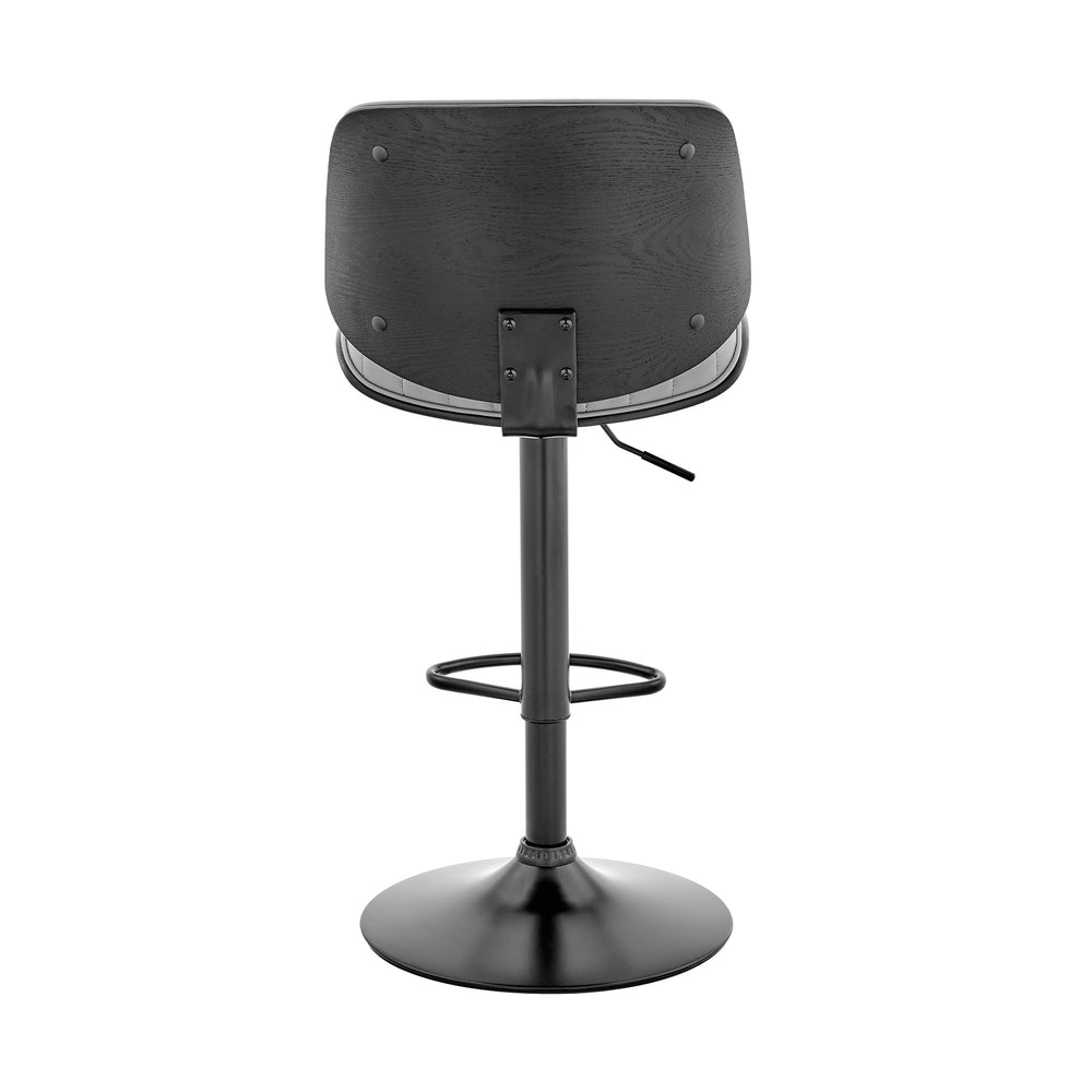 24" Gray And Black Iron Swivel Adjustable Height Bar Chair - Homeroots - Flyclothing LLC