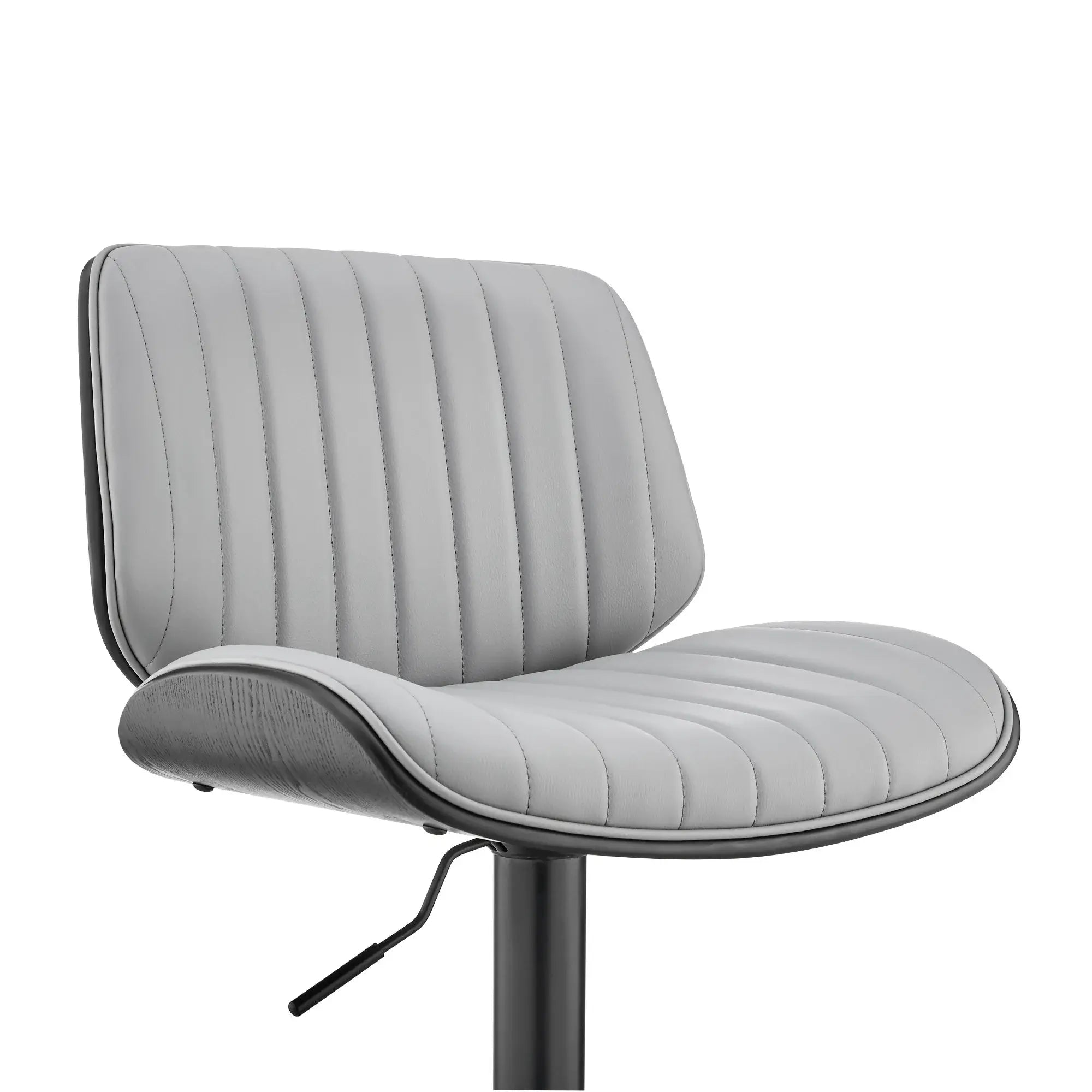 24" Gray And Black Iron Swivel Adjustable Height Bar Chair - Homeroots - Flyclothing LLC