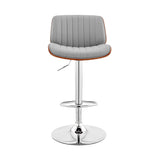 24" Gray And Silver Iron Swivel Adjustable Height Bar Chair - Homeroots - Flyclothing LLC