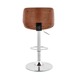 24" Gray And Silver Iron Swivel Adjustable Height Bar Chair - Homeroots - Flyclothing LLC