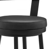 26" Black Iron Swivel Counter Height Bar Chair - Homeroots - Flyclothing LLC