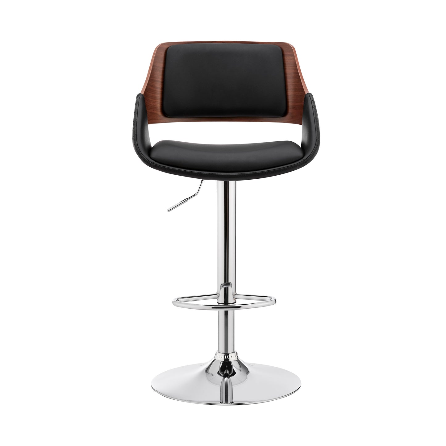 25" Black And Silver Iron Swivel Low Back Adjustable Height Bar Chair - Homeroots - Flyclothing LLC