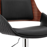 25" Black And Silver Iron Swivel Low Back Adjustable Height Bar Chair - Homeroots - Flyclothing LLC