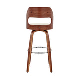 30" Cream And Brown Swivel Bar Chair - Homeroots - Flyclothing LLC