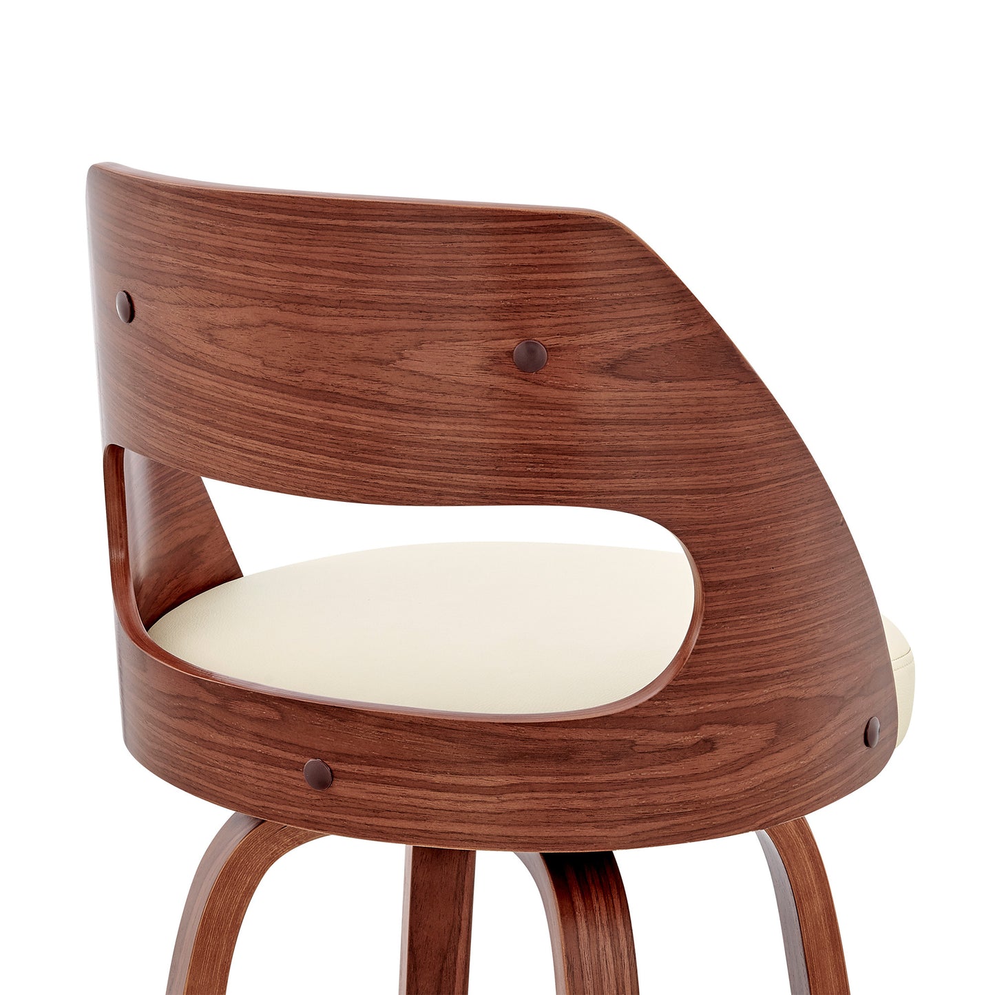 30" Cream And Brown Swivel Bar Chair - Homeroots - Flyclothing LLC