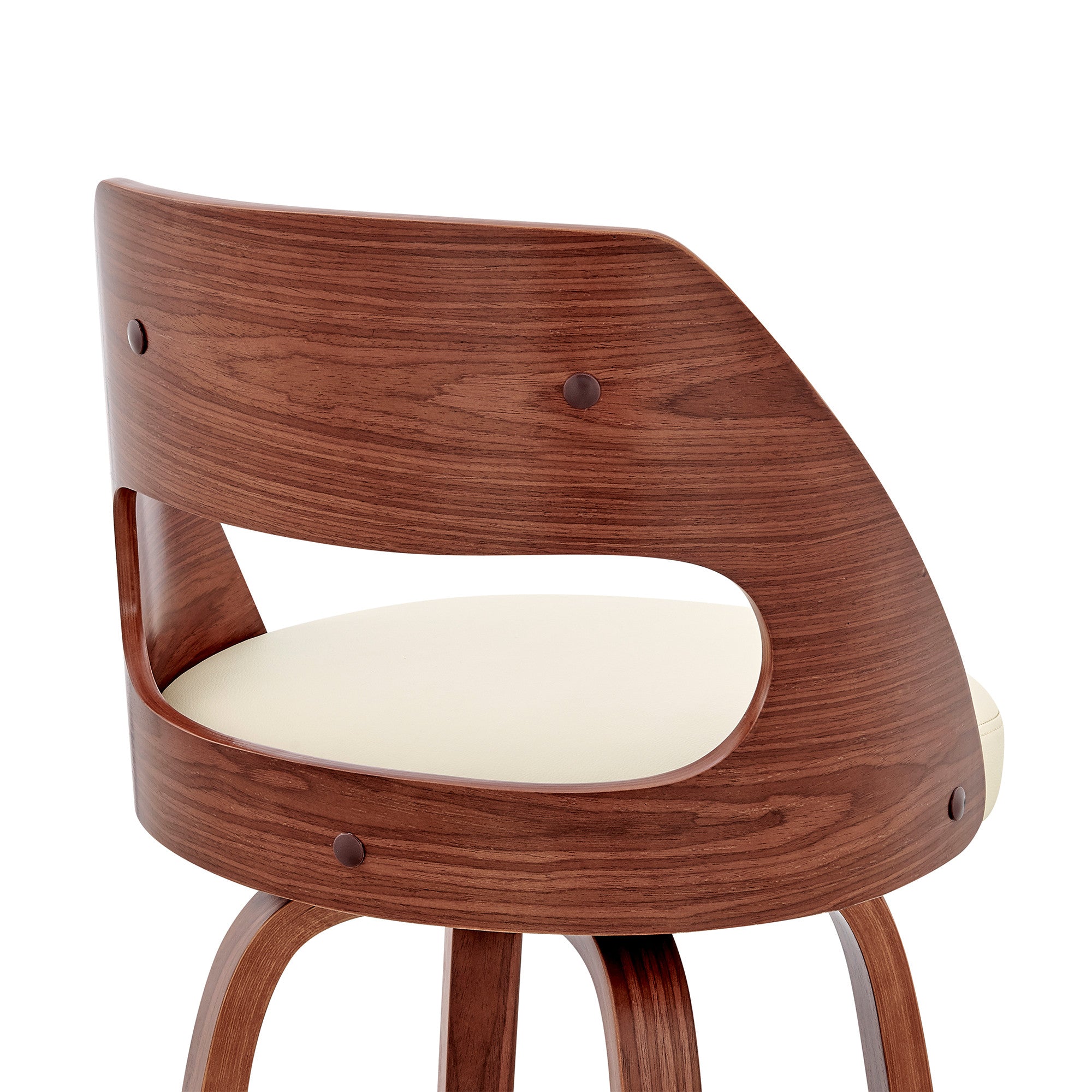 30" Cream And Brown Swivel Bar Chair - Homeroots - Flyclothing LLC