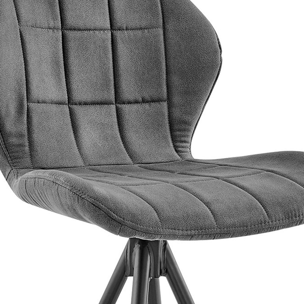 27" Charcoal And Black Iron Counter Height Bar Chair - Homeroots - Flyclothing LLC