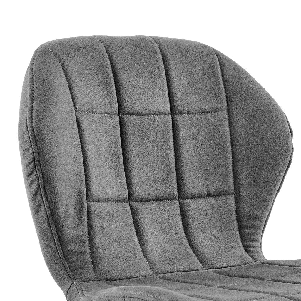 27" Charcoal And Black Iron Counter Height Bar Chair - Homeroots - Flyclothing LLC