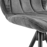 27" Charcoal And Black Iron Counter Height Bar Chair - Homeroots - Flyclothing LLC