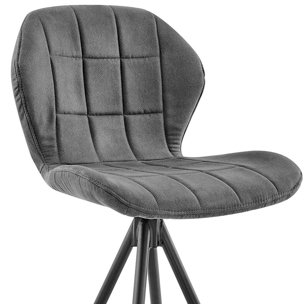 27" Charcoal And Black Iron Counter Height Bar Chair - Homeroots - Flyclothing LLC