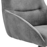 26" Charcoal And Black Iron Counter Height Bar Chair - Homeroots - Flyclothing LLC
