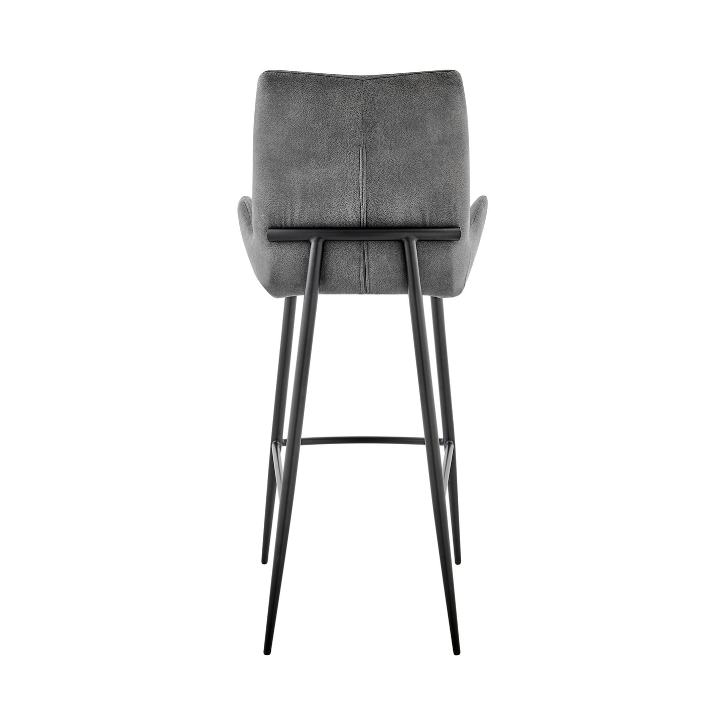 31" Charcoal And Black Iron Bar Height Bar Chair - Homeroots - Flyclothing LLC