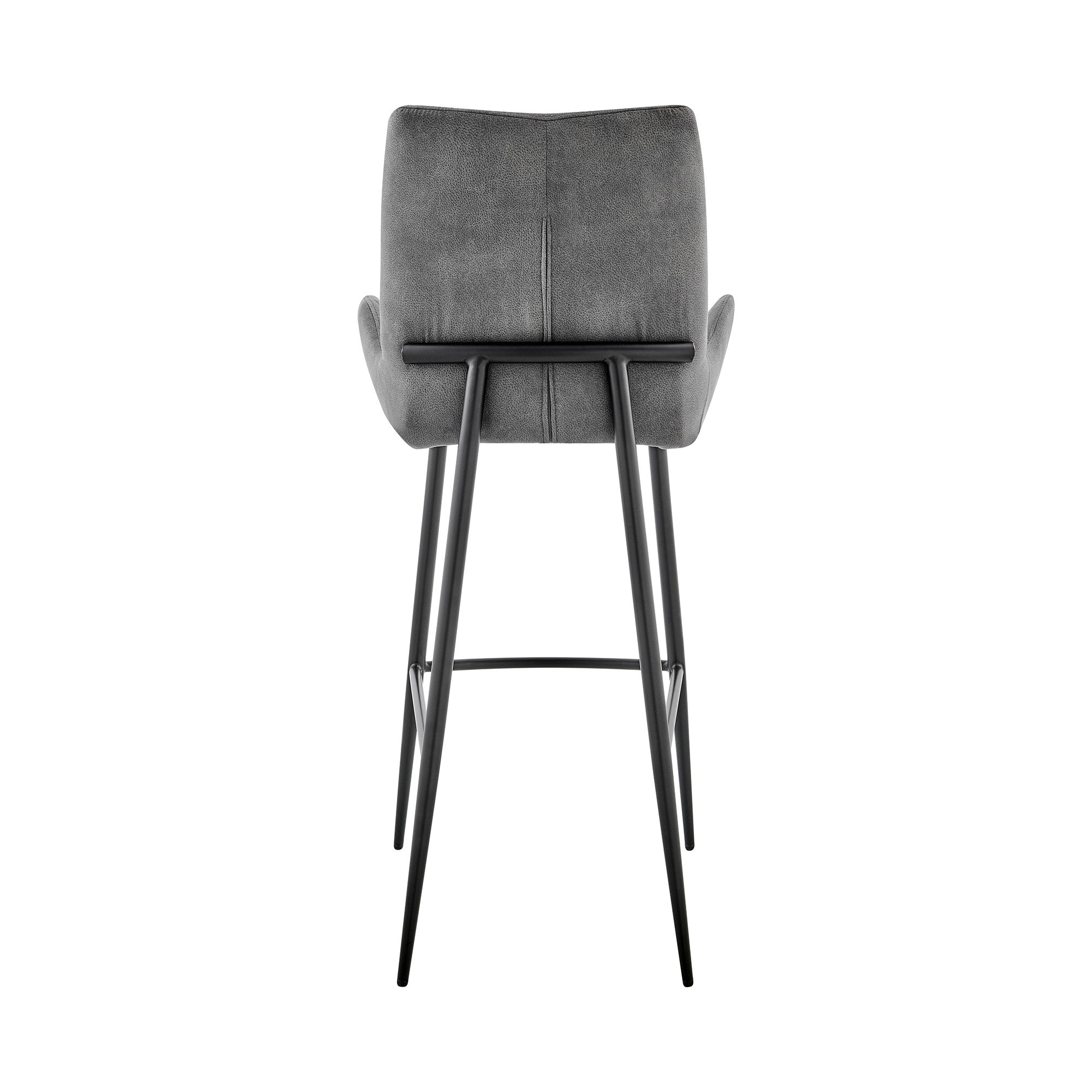 31" Charcoal And Black Iron Bar Height Bar Chair - Homeroots - Flyclothing LLC