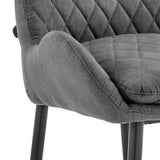 31" Charcoal And Black Iron Bar Height Bar Chair - Homeroots - Flyclothing LLC