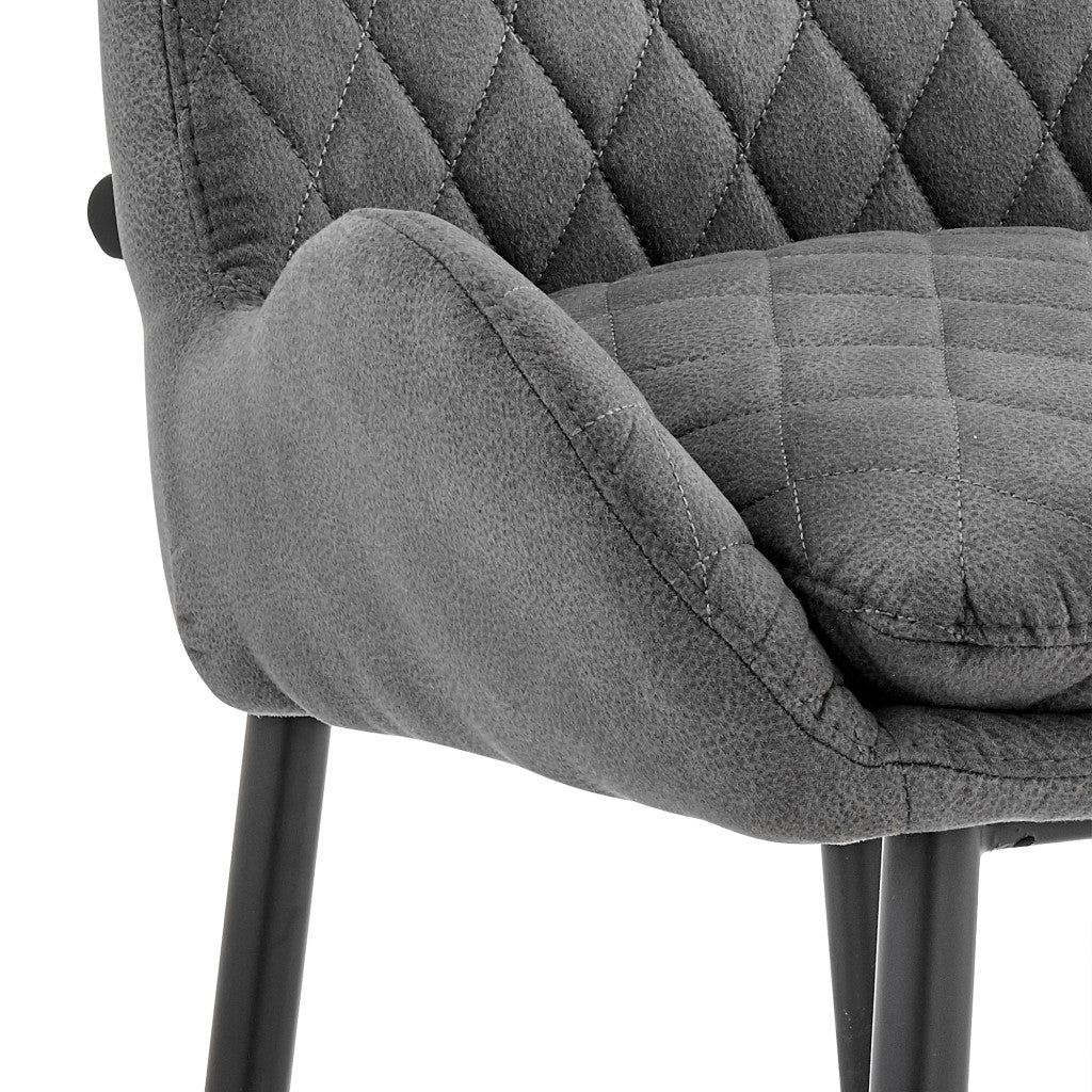 31" Charcoal And Black Iron Bar Height Bar Chair - Homeroots - Flyclothing LLC
