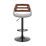 25" Gray And Black Iron Swivel Low Back Adjustable Height Bar Chair - Homeroots - Flyclothing LLC