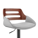 25" Gray And Black Iron Swivel Low Back Adjustable Height Bar Chair - Homeroots - Flyclothing LLC