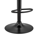 25" Gray And Black Iron Swivel Low Back Adjustable Height Bar Chair - Homeroots - Flyclothing LLC